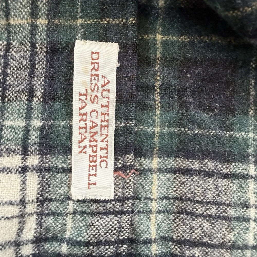 VTG Pendleton Wool Flannel Shirt Mens Large Green Dress Campbell‎ Tartan USA